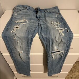 Men's Distressed Blue Jeans